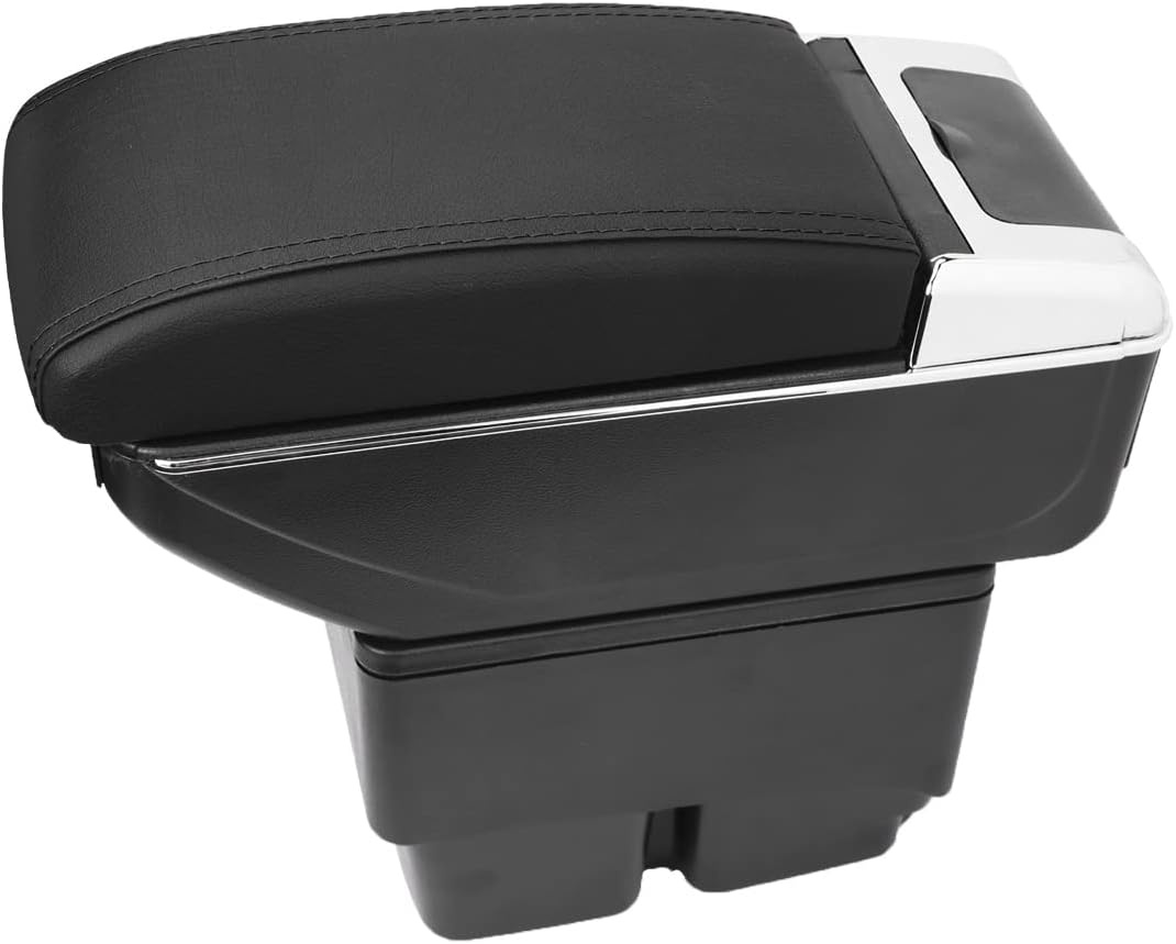 Armsteun met 7 USB-poorten en opbergvak voor Ford Fiesta MK7 (2009-2017) Zwart