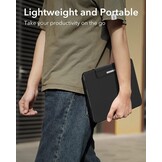 Toetsenbordhoes voor iPad Pro 12.9 (2022/2021) - Magnetisch, afneembaar, portret/landschap, licht & draagbaar, zwart