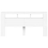 vidaXL Hoofdeinde met LED 200x18,5x103,5 cm bewerkt hout wit