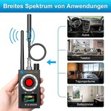 Wanzen Detector Anti-Spy RF Detector voor GPS & GSM Trackers Verborgen Camera's Afluisterapparaten Laser Zoeker voor thuis, kantoor, hotel