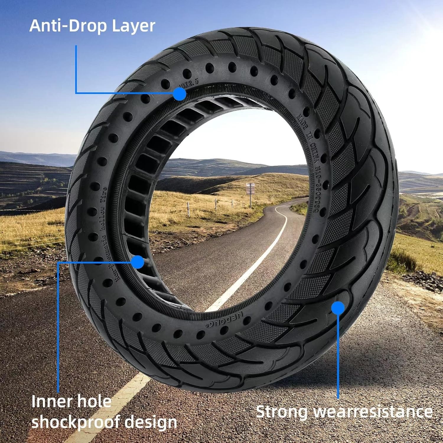 Massieve Scooterbanden 10" 48% Korting | Lekvrij