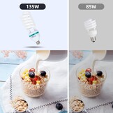 Softbox Studioset 2x 50x70 cm Softboxen, 2x 135W Daglichtlampen 5500K, 2x Lichtstatieven