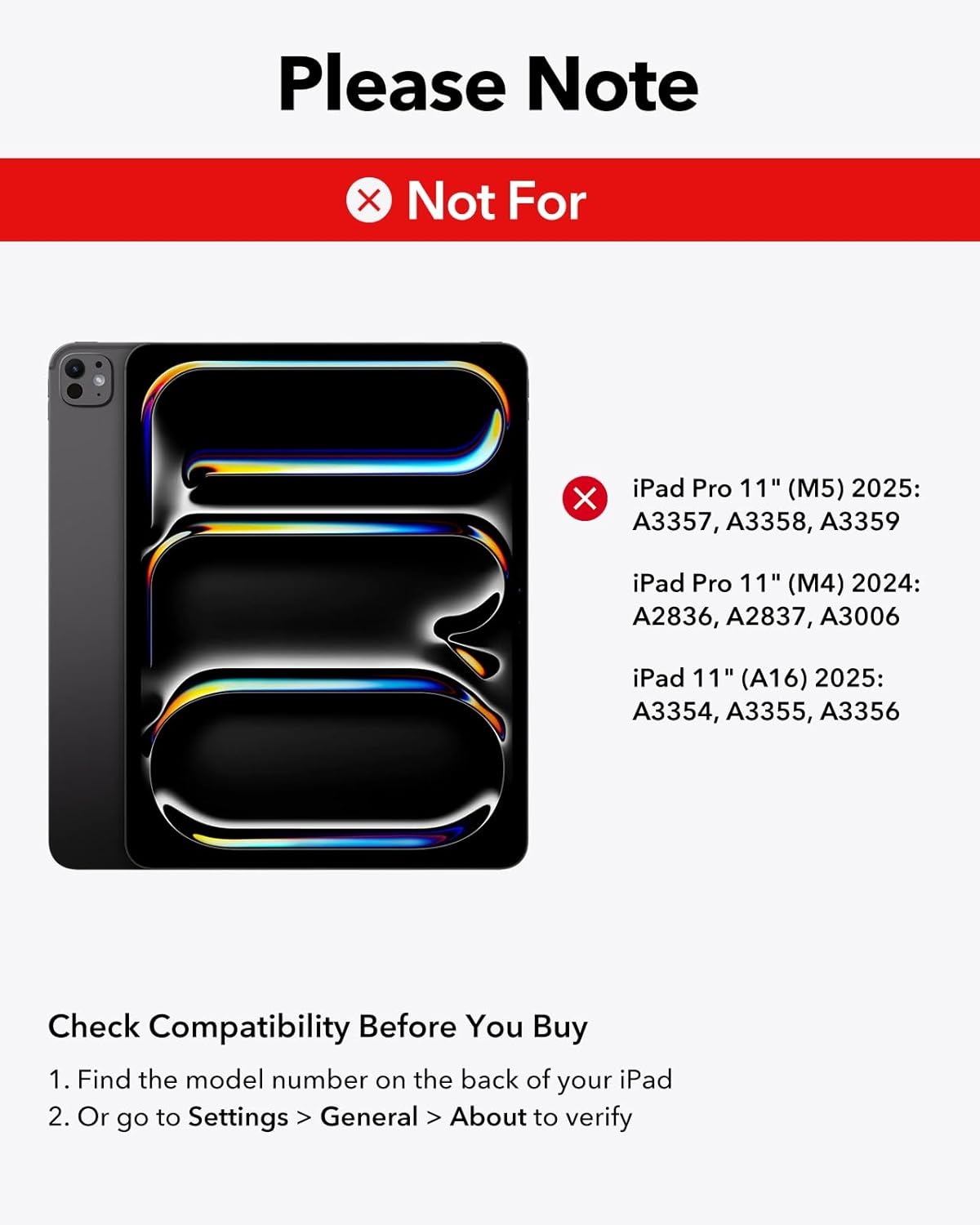 Toetsenbordhoes met zwevend standaard, veerknoppen en multi-touch trackpad voor iPad Air 11 inch (M2 2024), zwart