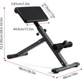 Hyperextension Bank Romeinse Stoel, Opvouwbare Rug- & Buiktrainer, 5-voudig Verstelbaar voor Thuis