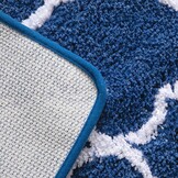 Donkerblauwe badmat Marokkaans patroon 60x90cm | 54% Korting