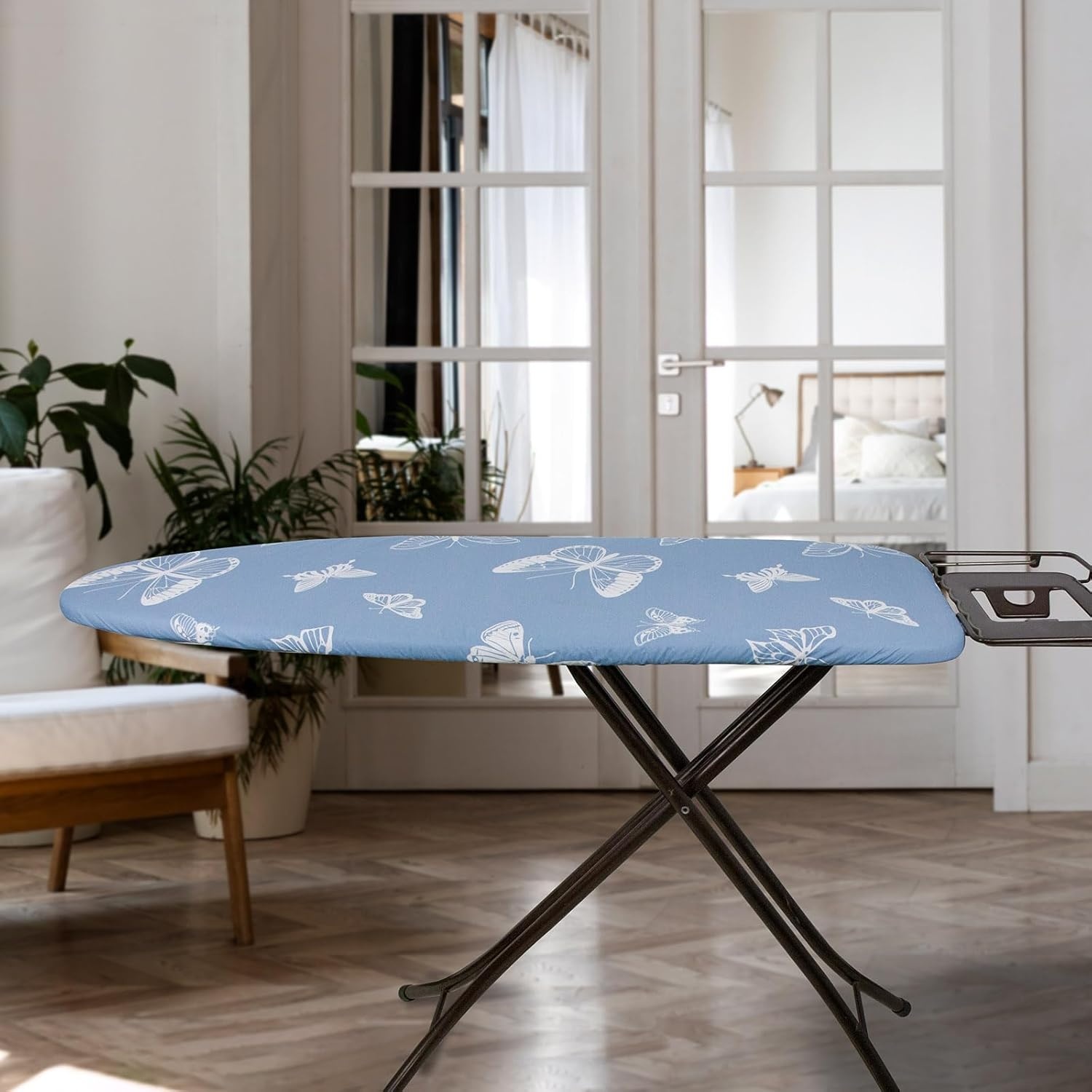 Strijkplankhoes met Dikke Vulling, Hittebestendig en Reflecterend, 100% Katoen, voor 130-140x40-45 cm strijkplanken