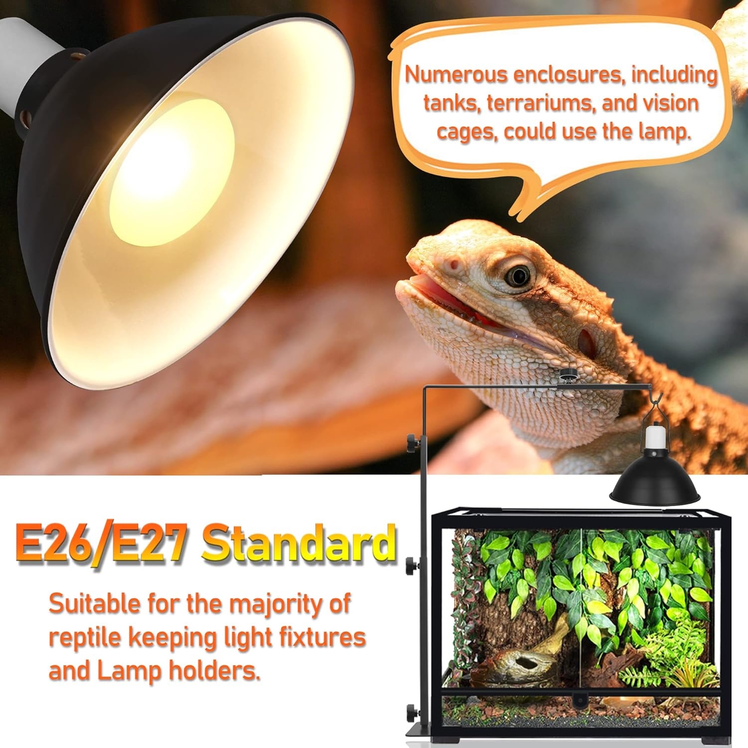 Reptielen Warmtelamp UVB Daglicht Spotlamp 75W - 53% Korting!
