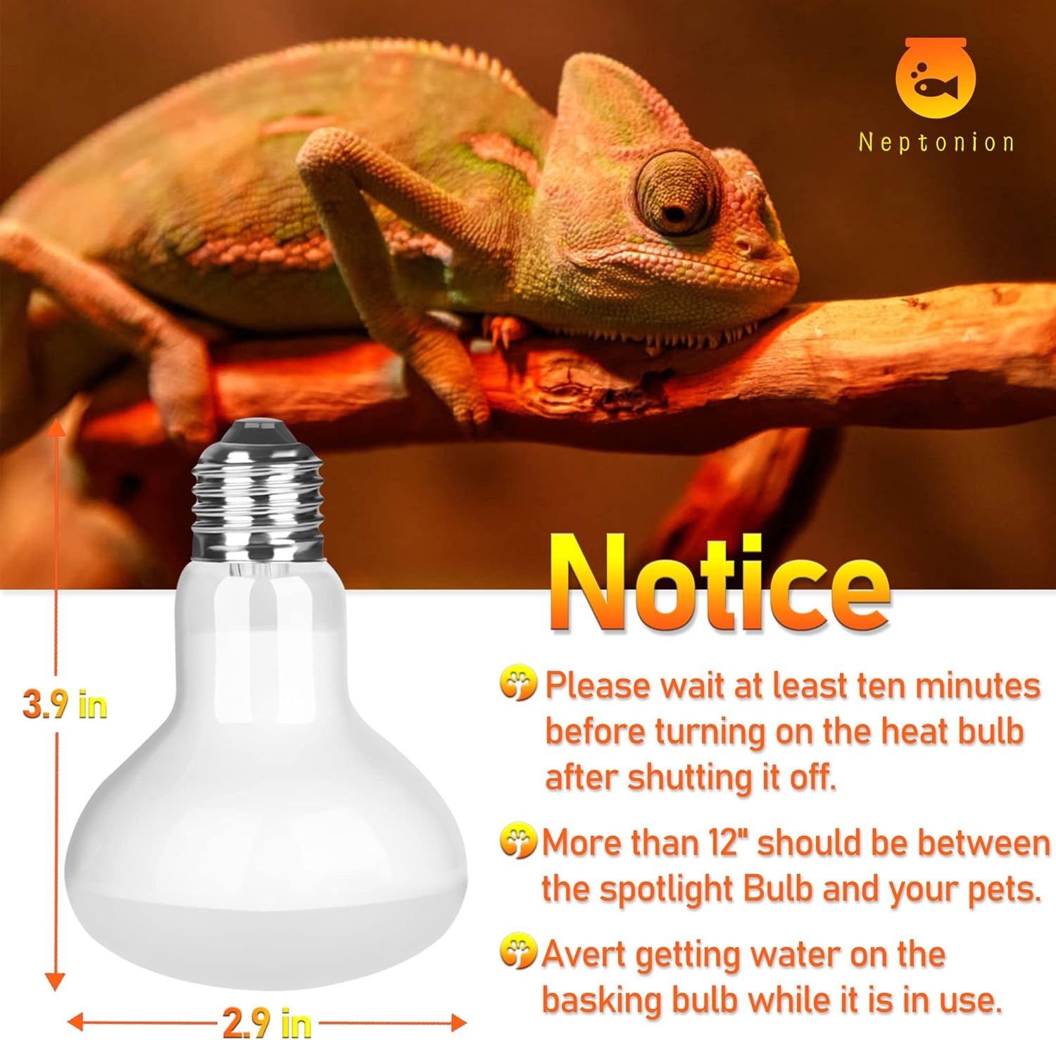 Reptielen Warmtelamp UVB Daglicht Spotlamp 75W - 53% Korting!