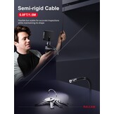 Endoscoop Camera 360° Draaibare Kop, Dubbele Probe 6.5 mm, 5 Inch HD Display, IP67 Waterdichte Kabel 1.5 m