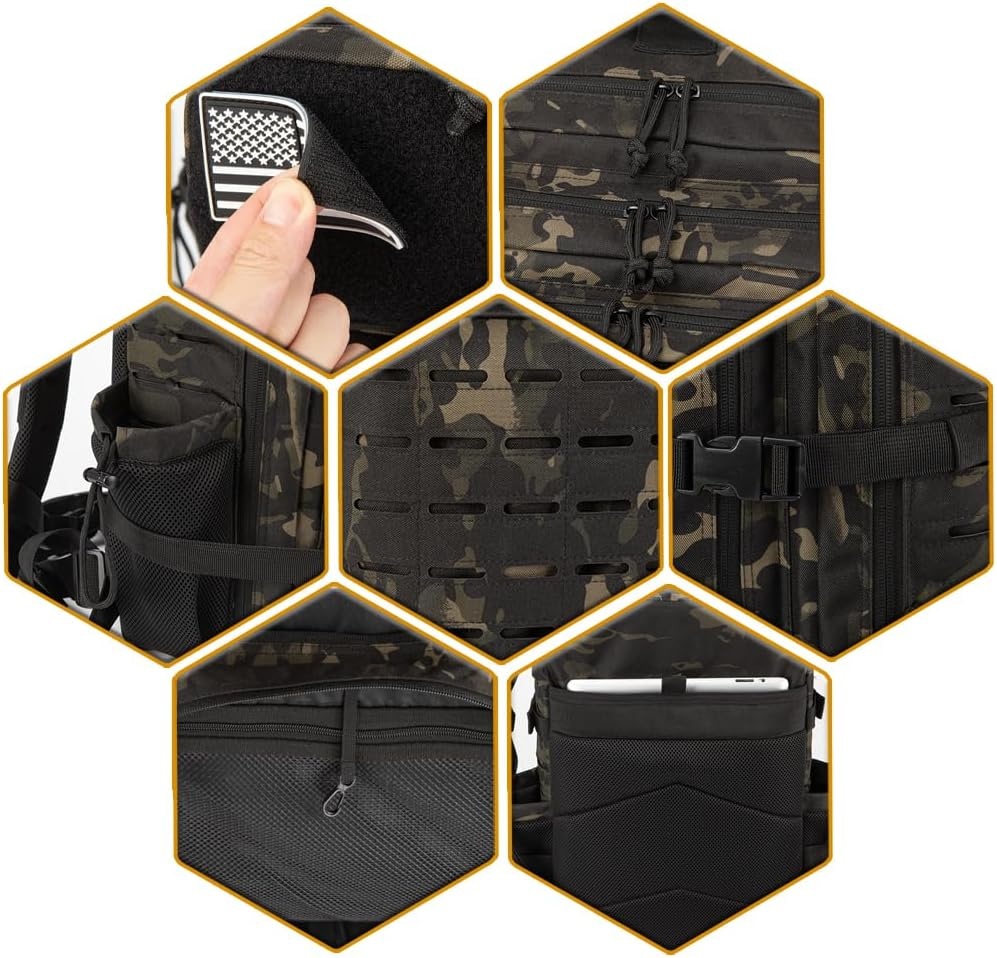 Tactische Militaire Leger Rugzak Molle Systeem 25L 35L 45L Duurzaam voor Wandelen Kamperen