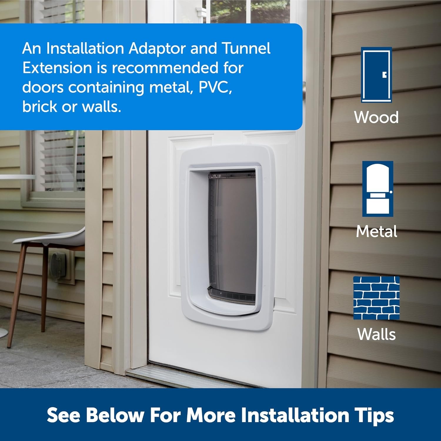 Huisdierluik App-gestuurd, Selectieve Toegang, Groot, Energiezuinig, voor meerdere huisdieren, deurdikte tot 5,7 cm