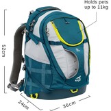 Draagrugzak voor kleine honden en katten, geschikt voor wandelen en reizen, waterdichte bodem, handsfree, tot 11,3 kg, inktblauw