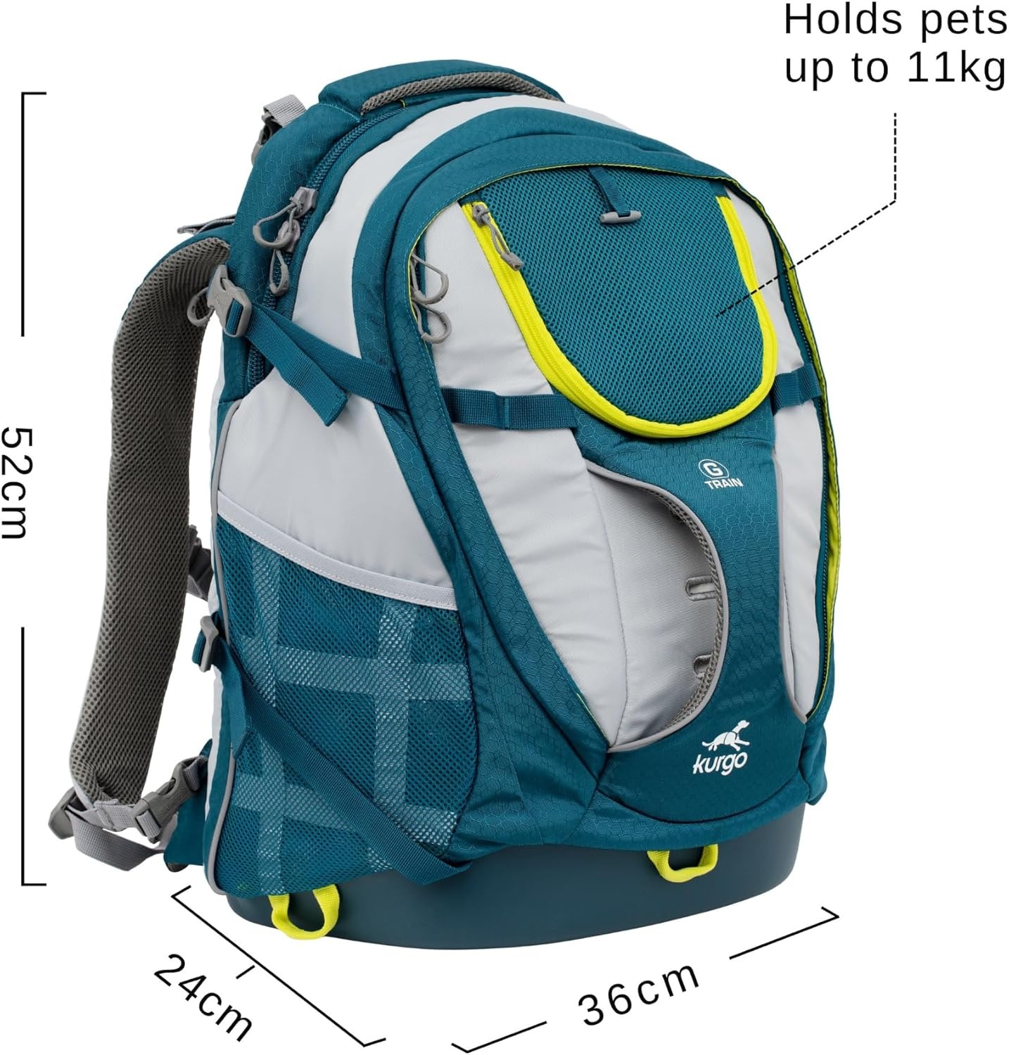 Draagrugzak voor kleine honden en katten, geschikt voor wandelen en reizen, waterdichte bodem, handsfree, tot 11,3 kg, inktblauw