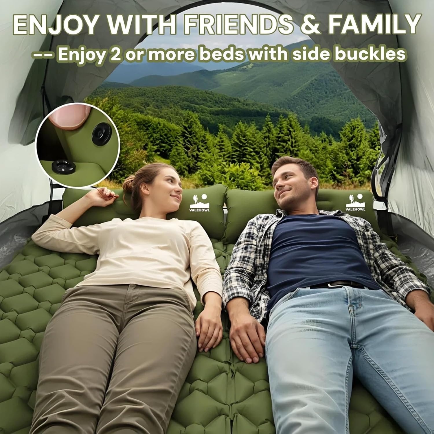 Ultralichte Kampeer Slaapmat R-Waarde 3.0 - 4 Seizoenen, Waterdicht, Duurzaam 40D Nylon TPU, Snel Opblaasbaar