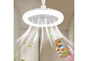 Stille Plafondventilator met Dimbare LED Verlichting & Afstandsbediening - 38% Korting