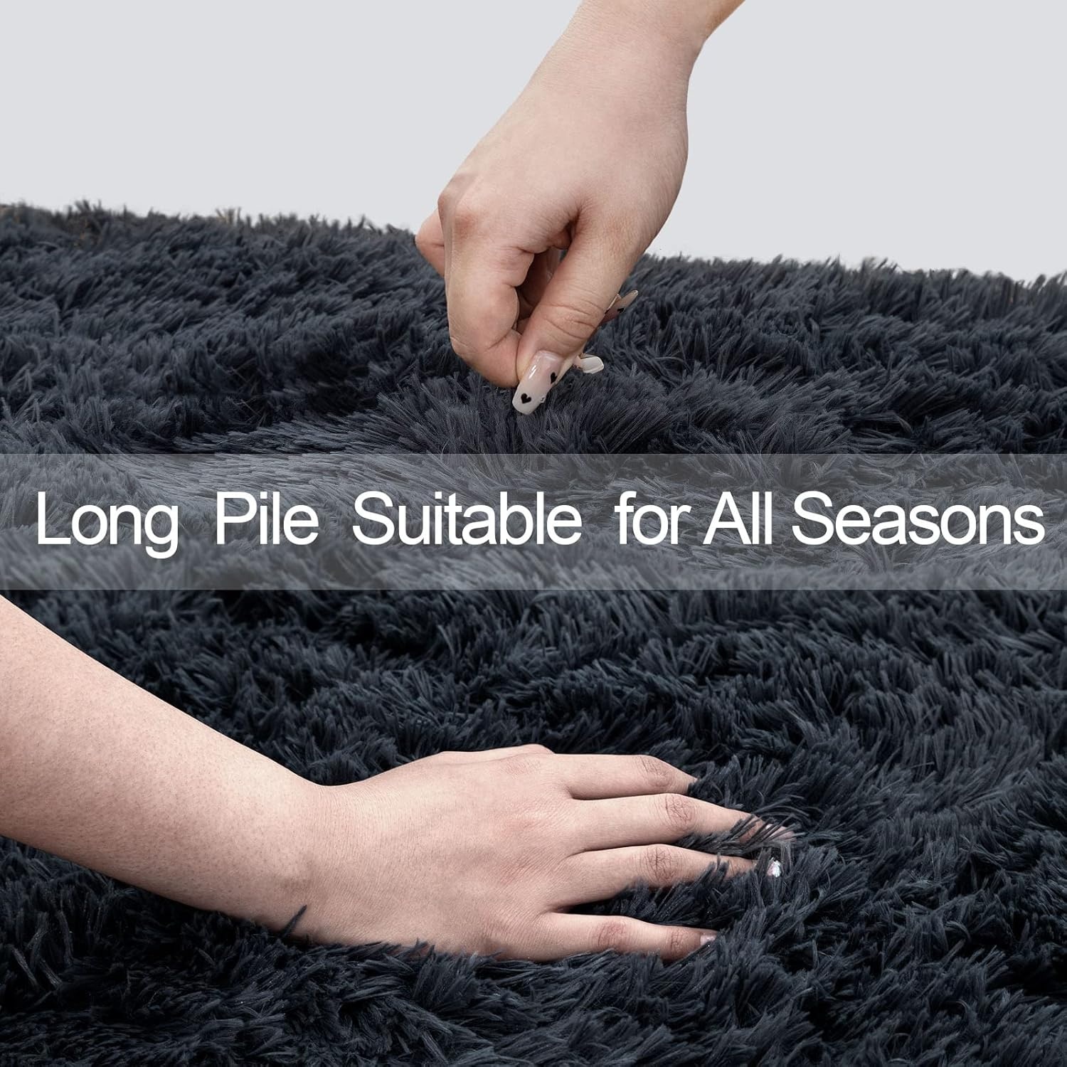 Hoogpolig Antislip Tapijt Grijs 102x305 cm - 51% Korting!