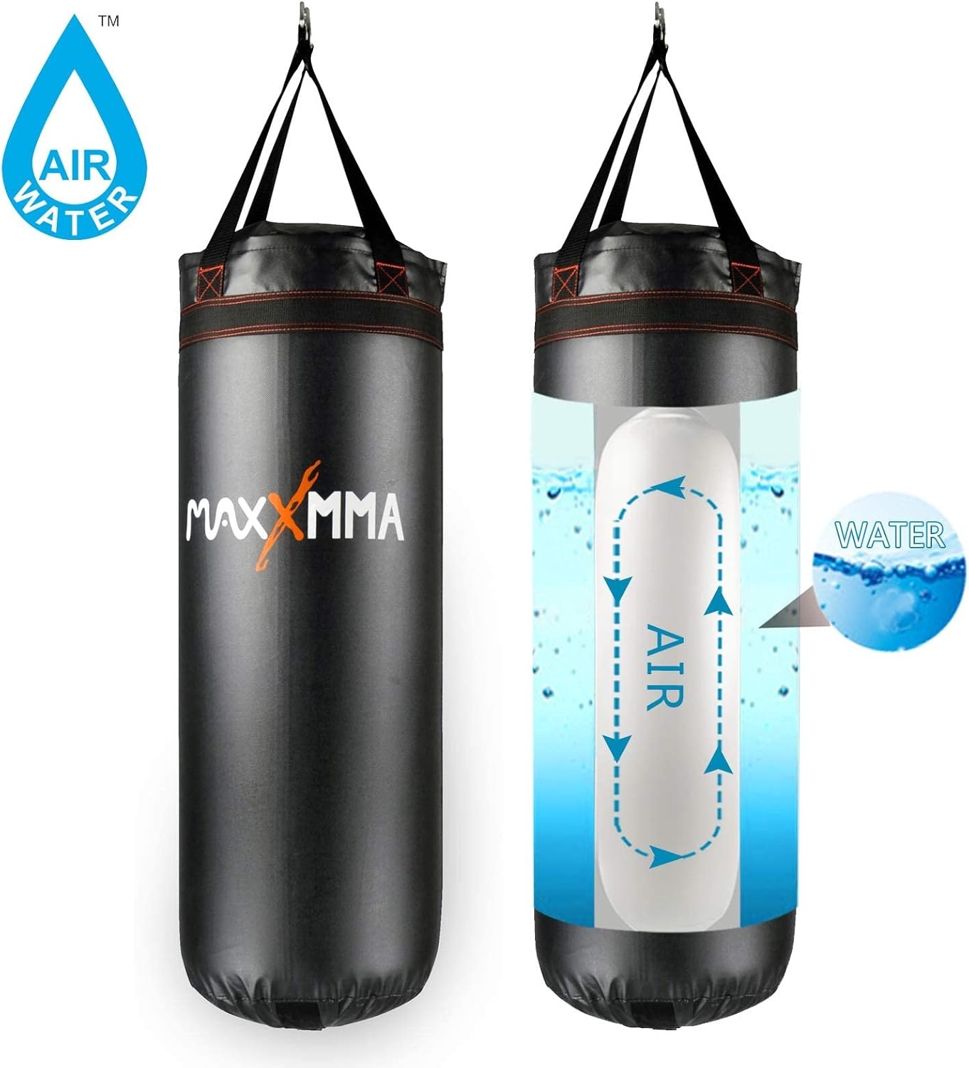 MaxxMMA Bokszak Water/Lucht Zwart 3ft - 53% Korting