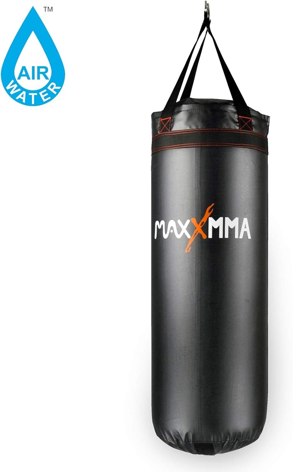 Bokszak Water/Lucht Zwart, instelbaar gewicht 20-120 kg, realistisch trainingsgevoel