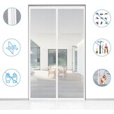 Magnetische Hordeur - 90x190cm - Zonder Boren - Wit (-17%)