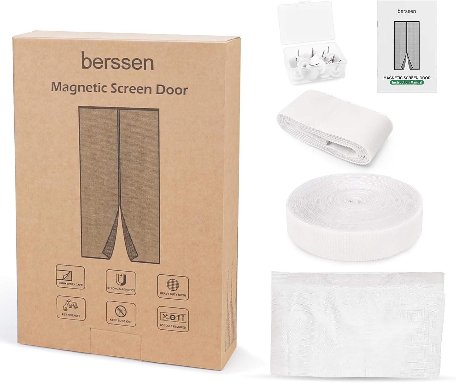 Magnetisch Vliegengaas Balkondeur 90x190cm - Zonder Boren
