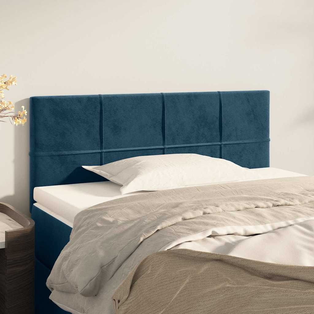 Hoofdbord Fluweel Donkerblauw 100x5x78/88 cm - 58% Korting