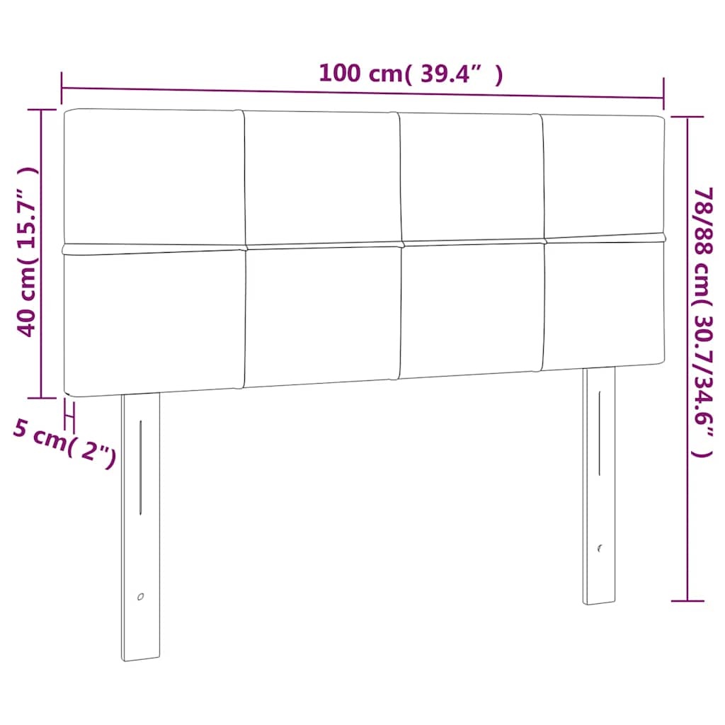 Hoofdbord Fluweel Donkerblauw 100x5x78/88 cm - 58% Korting