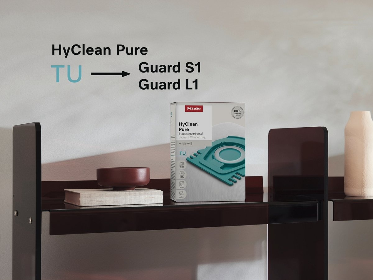 Miele HyClean Pure Stofzuigerzakken (4 stuks + filter) - 60% Korting