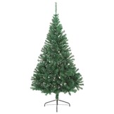 Half Ronde Kunstkerstboom met Standaard - 180 cm Groen (-73%)