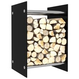VidaXL Haardhoutrek Zwart Glas & Staal - 40x35x60 cm (59% Korting)