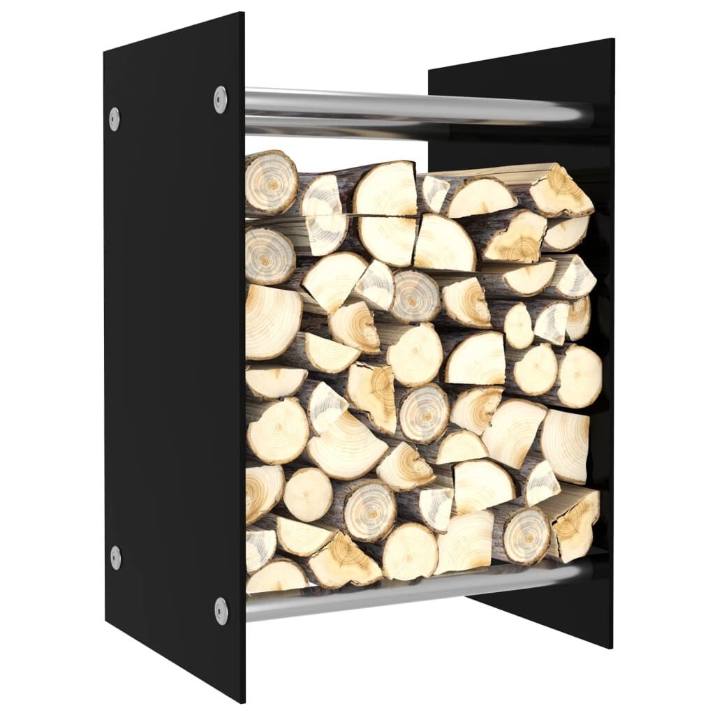 VidaXL Haardhoutrek Zwart Glas & Staal - 40x35x60 cm (59% Korting)