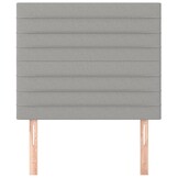 2x Hoofdborden Lichtgrijs Stof 80x5x78/88 cm (72% Korting)