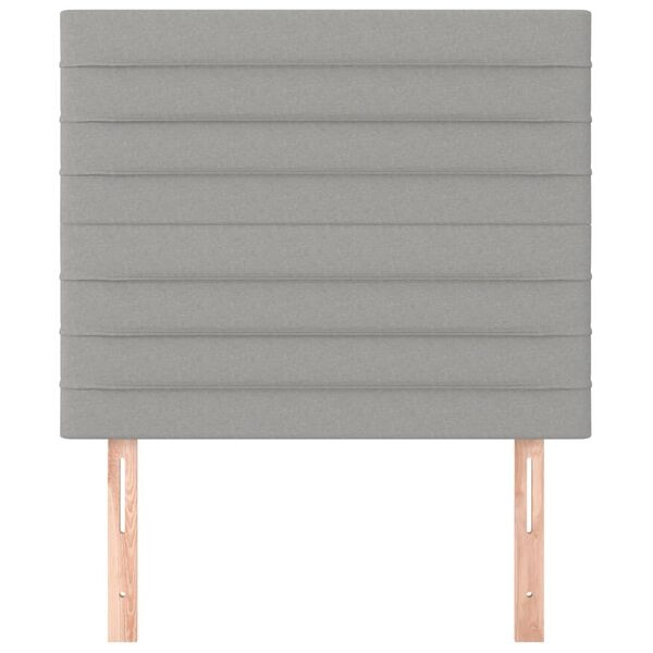 2x Hoofdborden Lichtgrijs Stof 80x5x78/88 cm (72% Korting)