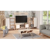 TV-meubel FOCUS beige wit - 155cm, met korting!