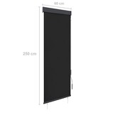 Rolgordijn voor buiten, 60x250 cm, Antraciet - 57% Korting