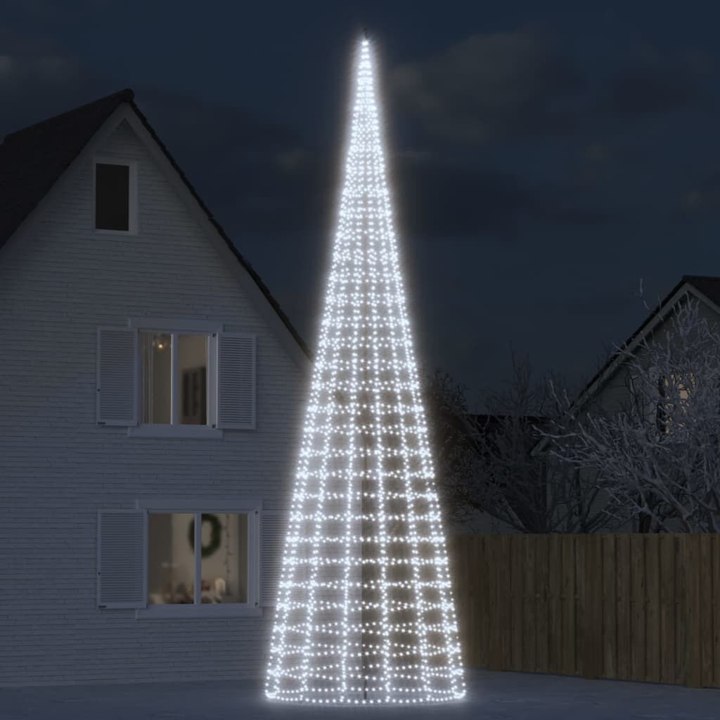 VidaXL LED Kerstboom (800cm, Koud Wit, 3000 LEDs) - 65% Korting