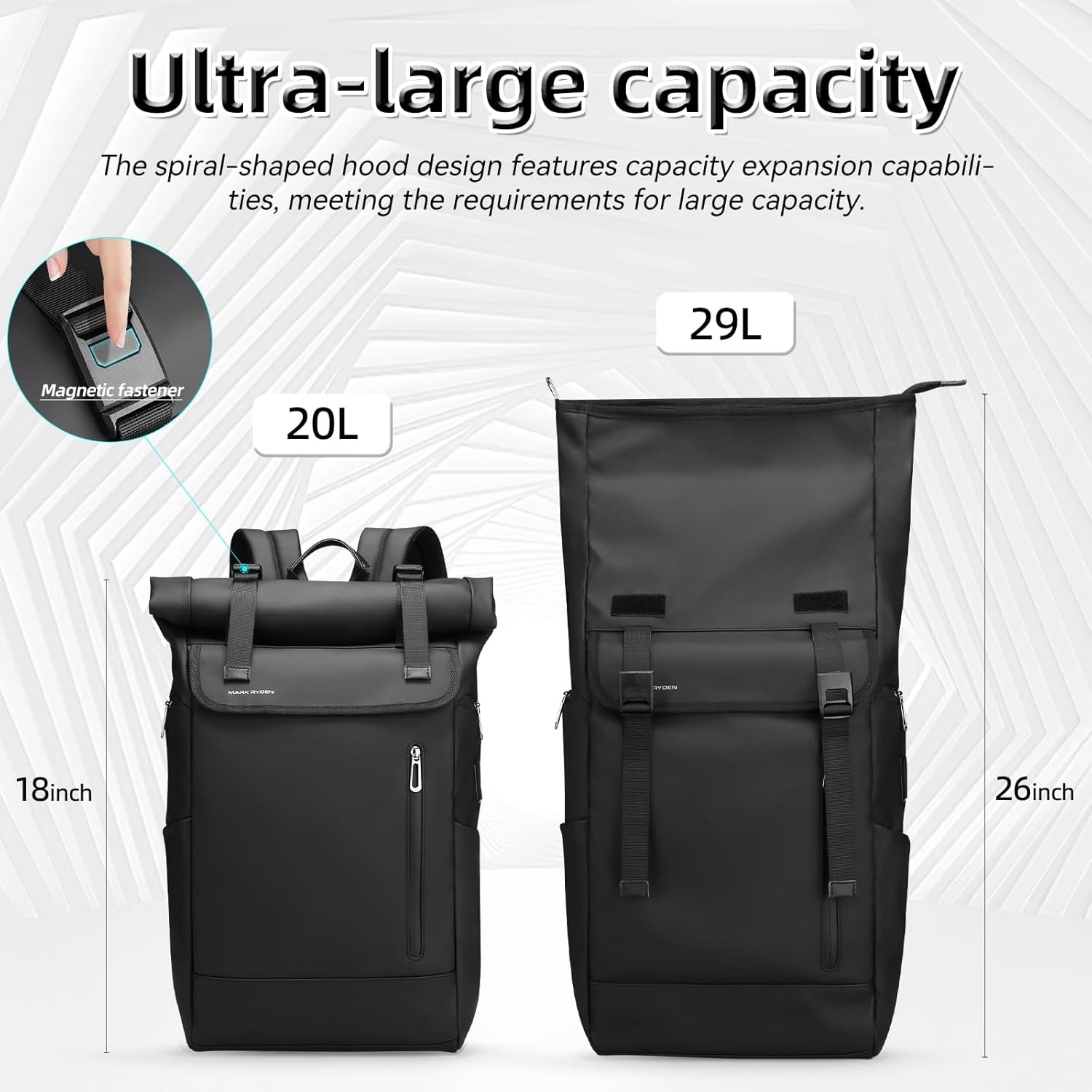 Rolltop Laptop Rugzak 17.3" - 52% Korting