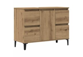 vidaXL Wastafelkast Artisanaal Eiken: 52% Korting!