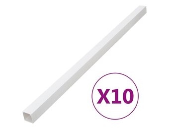 vidaXL Kabelgoot PVC Wit 50x25 mm (10m) - 72% Korting