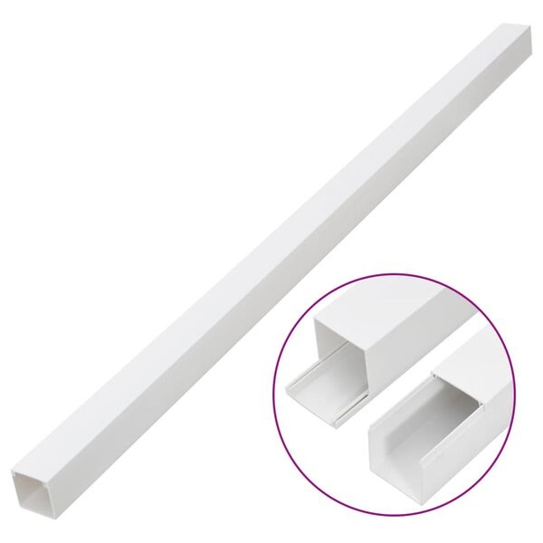 vidaXL Kabelgoot PVC Wit 50x25 mm (10m) - 72% Korting