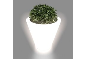 Verlichte Bloempot LED Wit 50cm - 82% Korting!
