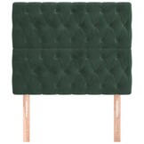 vidaXL Hoofdborden (2 st) 90cm Donkergroen Fluweel - 46% Korting!