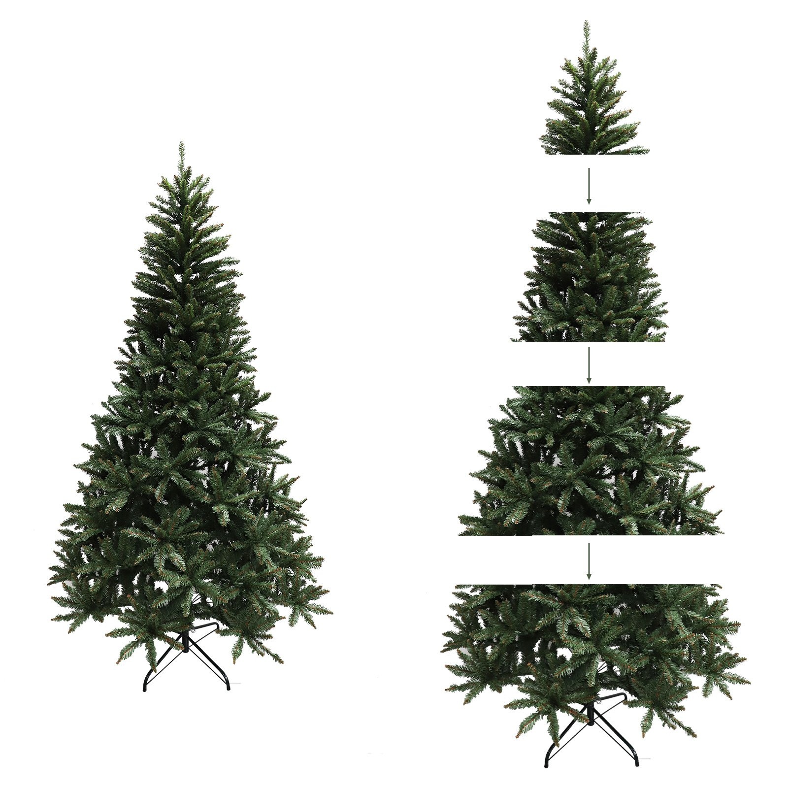 Kunstkerstboom 220cm Groen Spar - 75% Korting