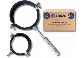 5x Stalen Pijpklem 75-80mm met Afdichting & Plug (47% Korting)