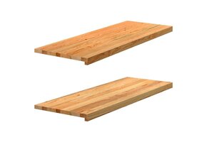 2x VidaXL Massief Eikenhout Vensterbanken - 61% Korting!