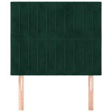2x Donkergroen Fluweel Hoofdbord 80x5x88 cm - 74% Korting