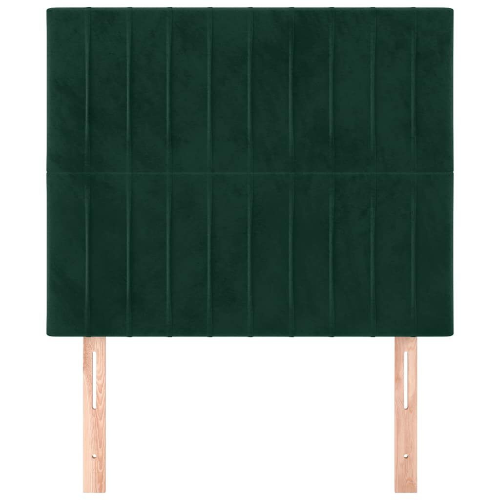 2x Donkergroen Fluweel Hoofdbord 80x5x88 cm - 74% Korting