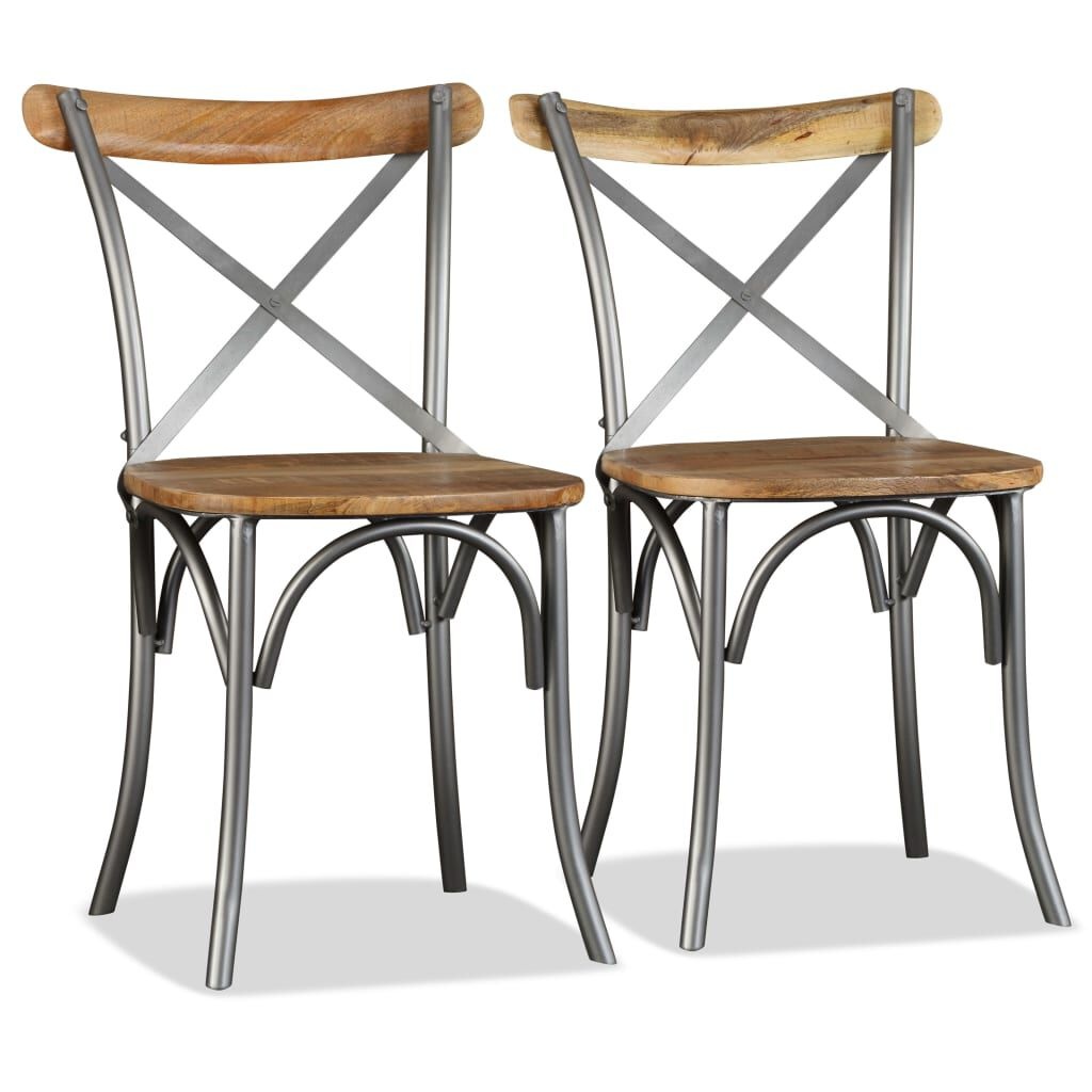vidaXL Eetkamerstoelen 2 st. - Massief Mangohout - 41% Korting