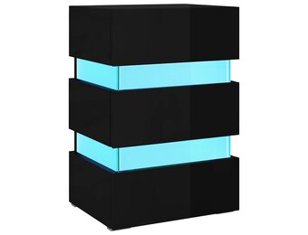 LED Nachtkastje Hoogglans Zwart (45x35x67 cm) - 69% Korting!