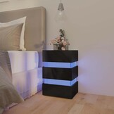 LED Nachtkastje Hoogglans Zwart - 75% Korting!