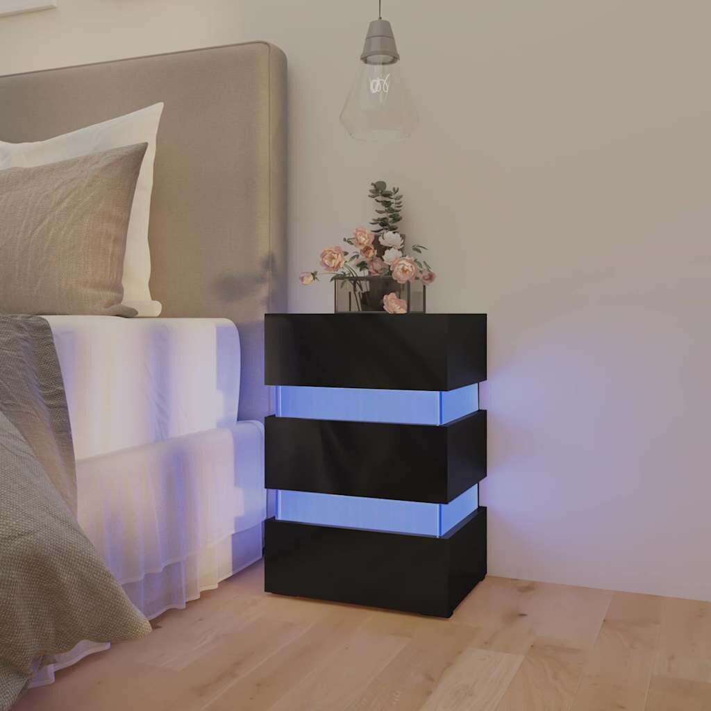 LED Nachtkastje Hoogglans Zwart - 75% Korting!